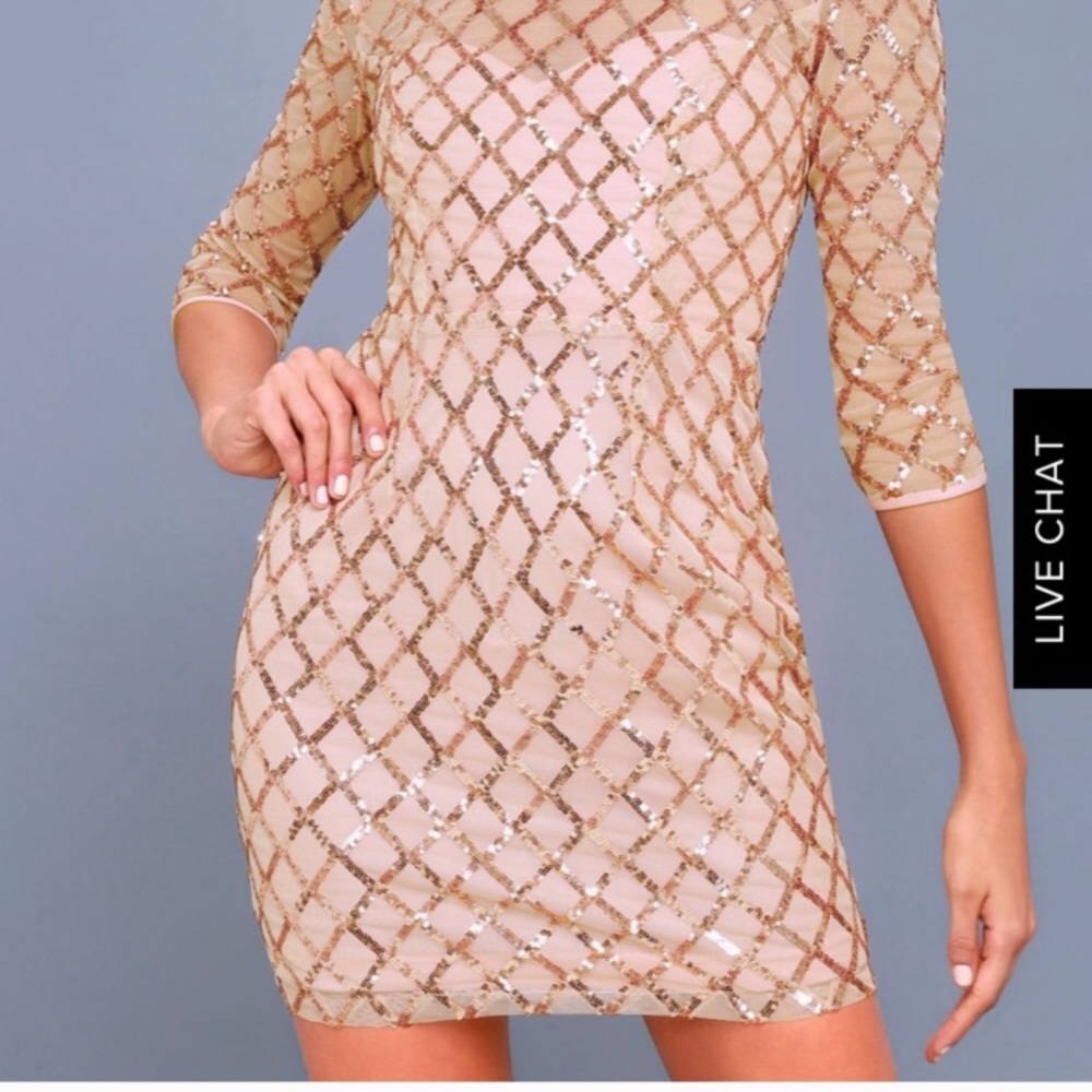 Rose Gold sequin Dress